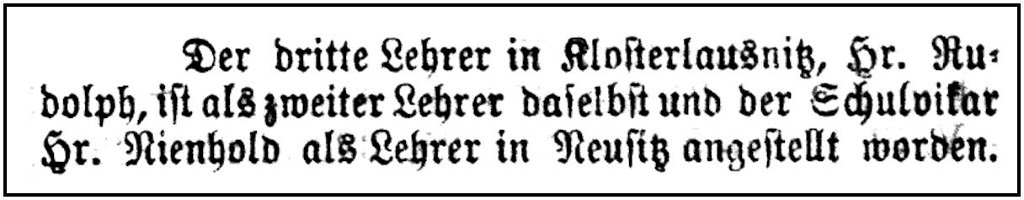 1885-01-12 Kl Lehrerwechsel